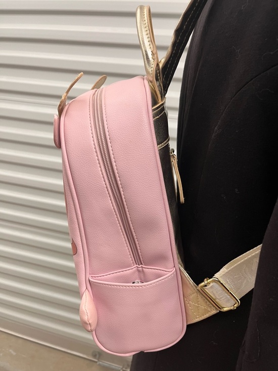 Betsey Johnson Pink Doll Face Heart Backpack with Gold Accents main image 4